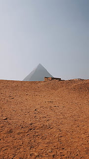 brown ground, architecture, building, pyramid, triangle, outdoors HD wallpaper