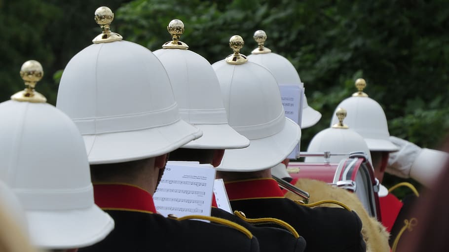 marching, military, white color, day, no people, human representation HD wallpaper