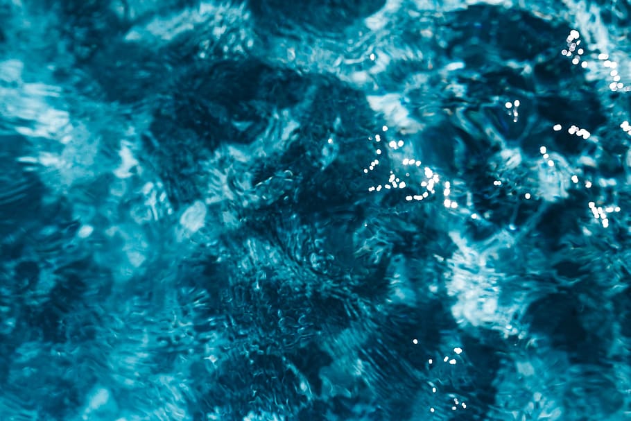 Wavy water surface in a swimming pool, wave, abstract, background HD wallpaper