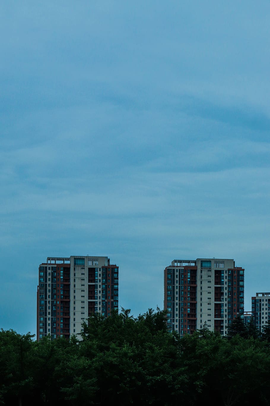 sky, building, trees, architecture, built structure, building exterior HD wallpaper
