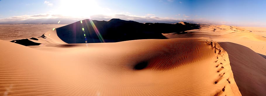 Aerial Photography of Desert, dunes, landscape, nature, panoramic HD wallpaper