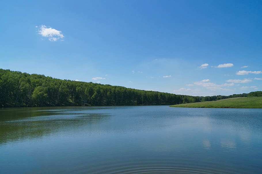 blue, river, landscape, water, sky, scenics - nature, beauty in nature HD wallpaper
