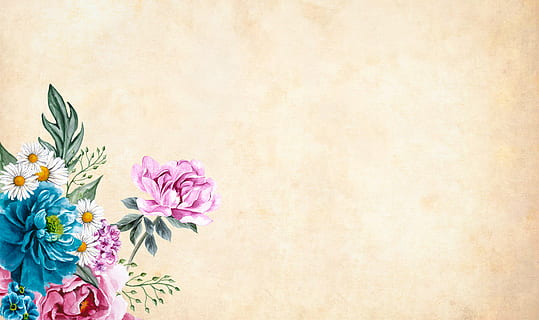 Colorful cluster of flowers in an otherwise open mottled background. HD wallpaper