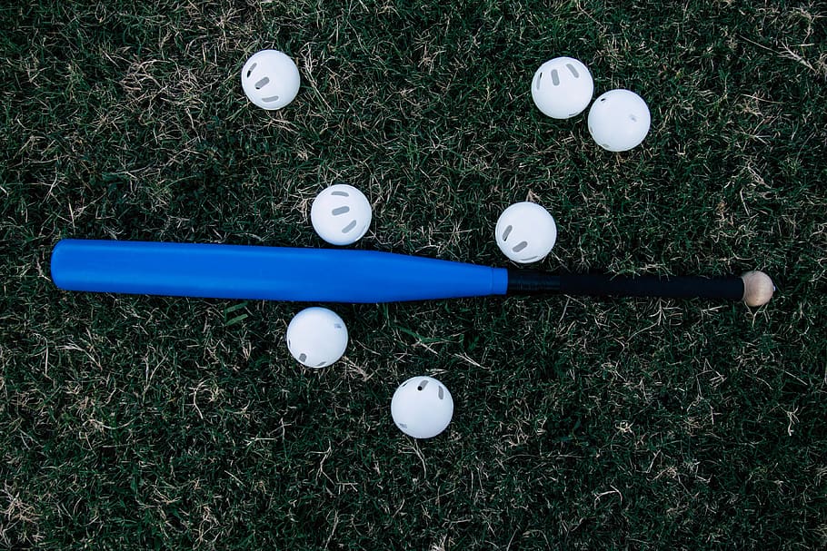 Rod With Balls, baseball, baseball bat, equipment, grass, sport HD wallpaper