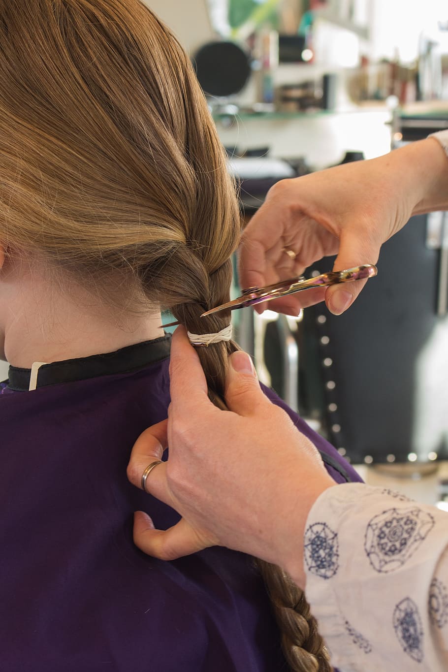 her, braid, barber, real people, occupation, two people, skill HD wallpaper
