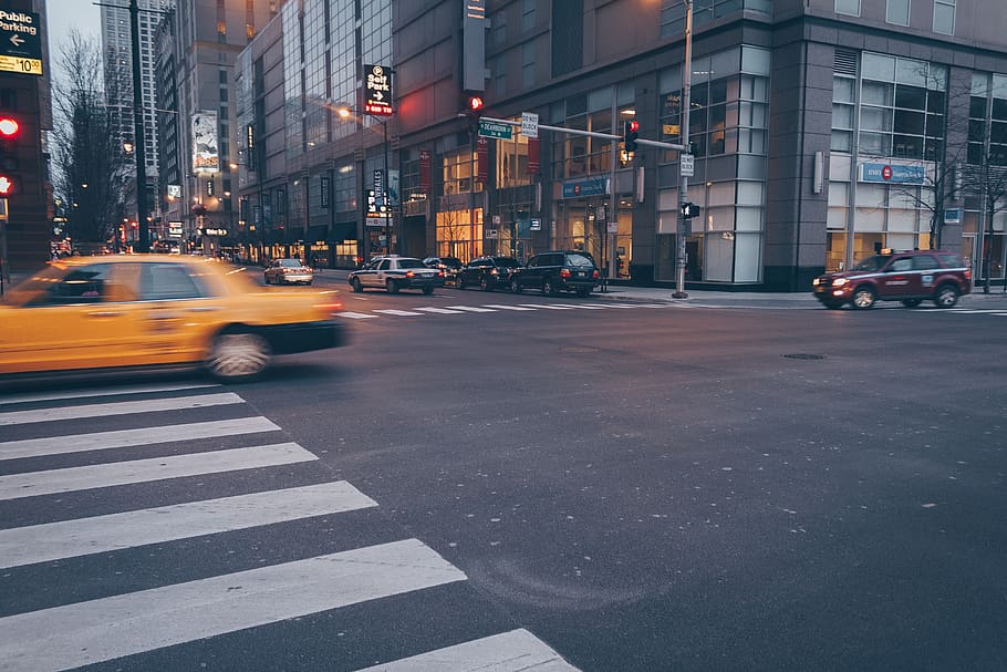 Photography of Street, action, architecture, automobile, blur HD wallpaper
