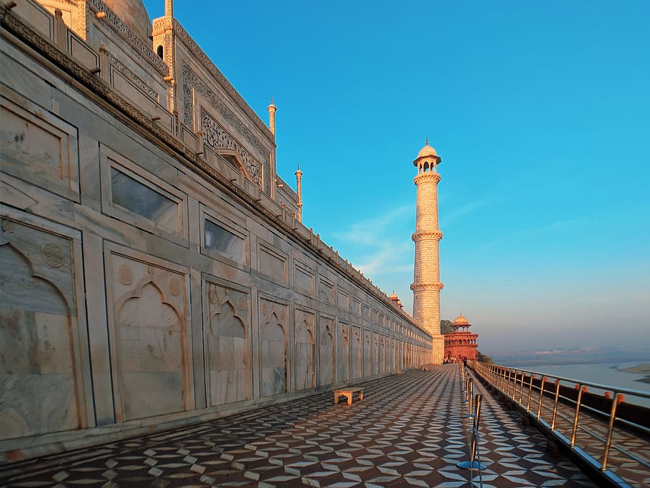 dome, building, path, walkway, tower, flagstone, pillar, column HD wallpaper