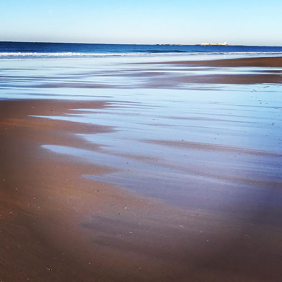 beach, water, sea, land, horizon over water, sky, beauty in nature HD wallpaper