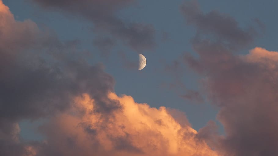 half-moon, sky, cloud, nature, outdoors, canada, canmore, weather HD wallpaper