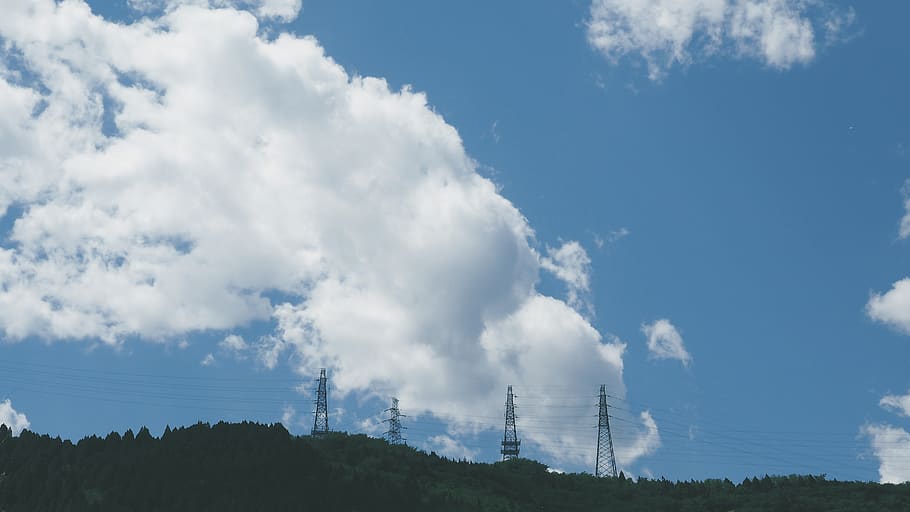 beijing, china, cloud - sky, tree, fuel and power generation HD wallpaper