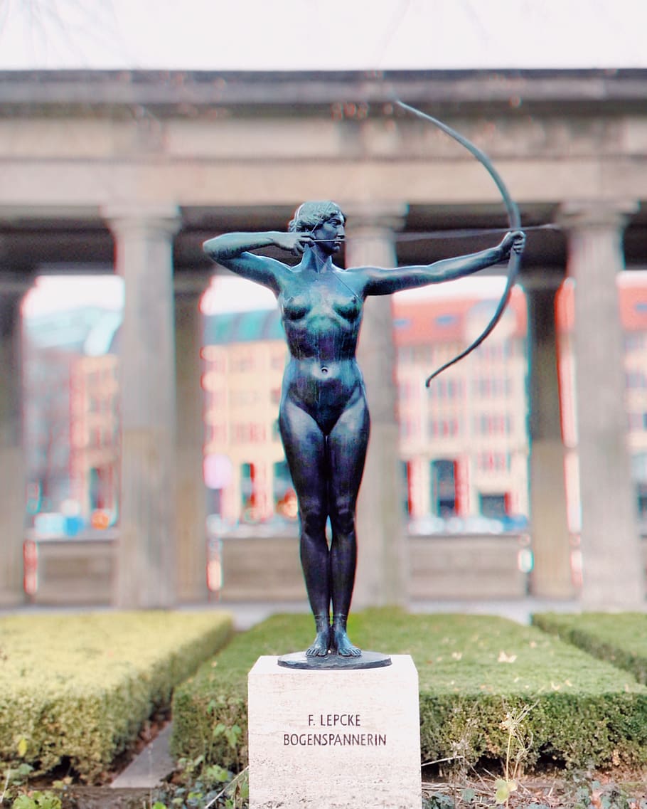 berlin, germany, archery, statue, sculpture, art and craft HD wallpaper