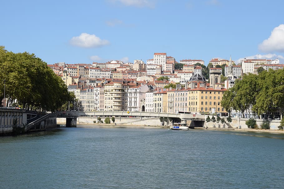 lyon, confluence, urban landscape, architecture, built structure, HD wallpaper