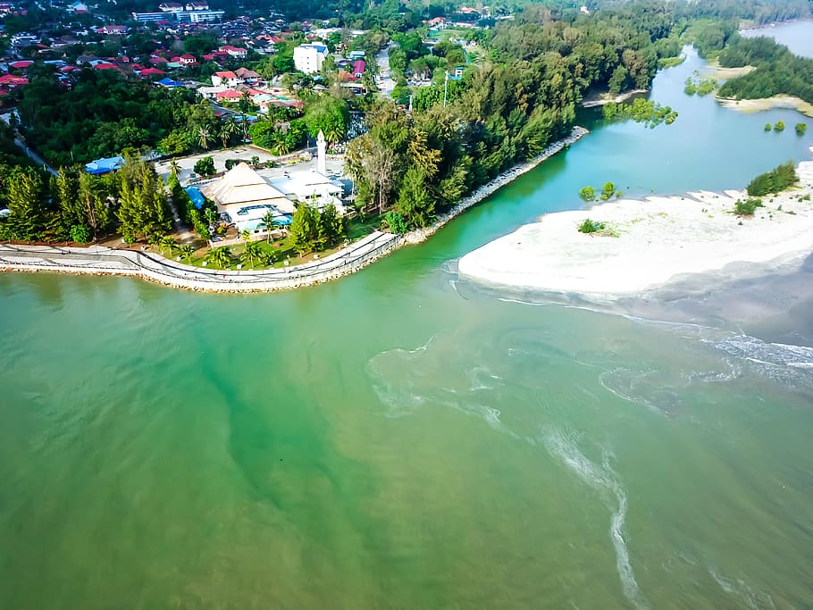 malaysia, kuantan, taman gelora, tree, dji, phantom, phantom3, HD wallpaper