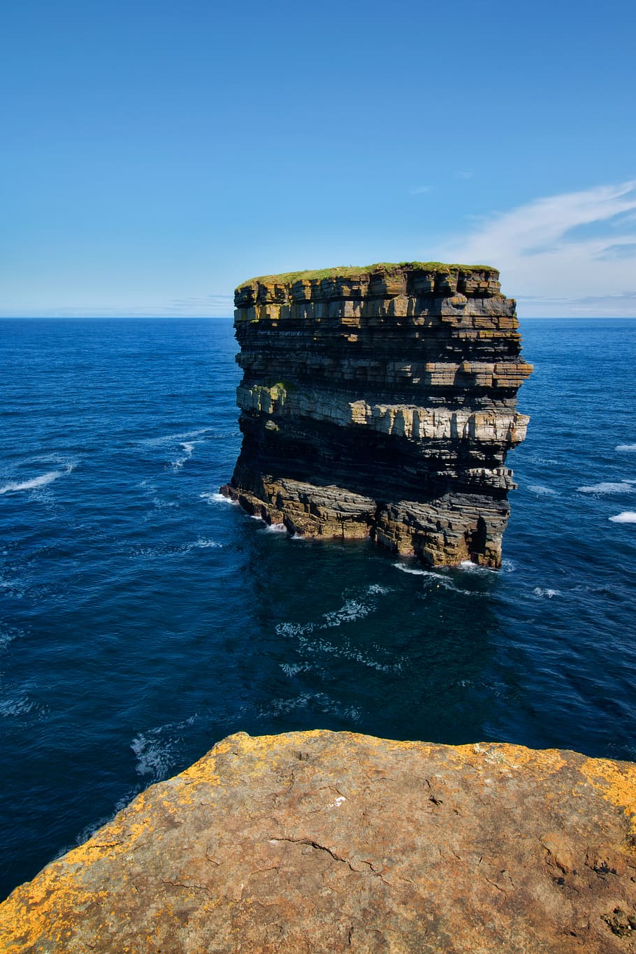 Rock Formation on Body of Water, daylight, landscape, ocean, rocks HD wallpaper