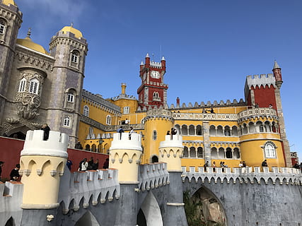 Pena Palace and Park, Sintra, Portugal, 4K 