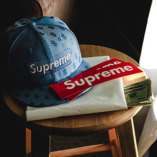 Black and Red Supreme Cap, bank notes, banknotes, close-up, currency HD wallpaper
