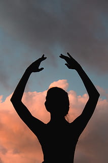 Silhouette Of Ballet Dancer , backlit, dancing, dawn, female HD wallpaper