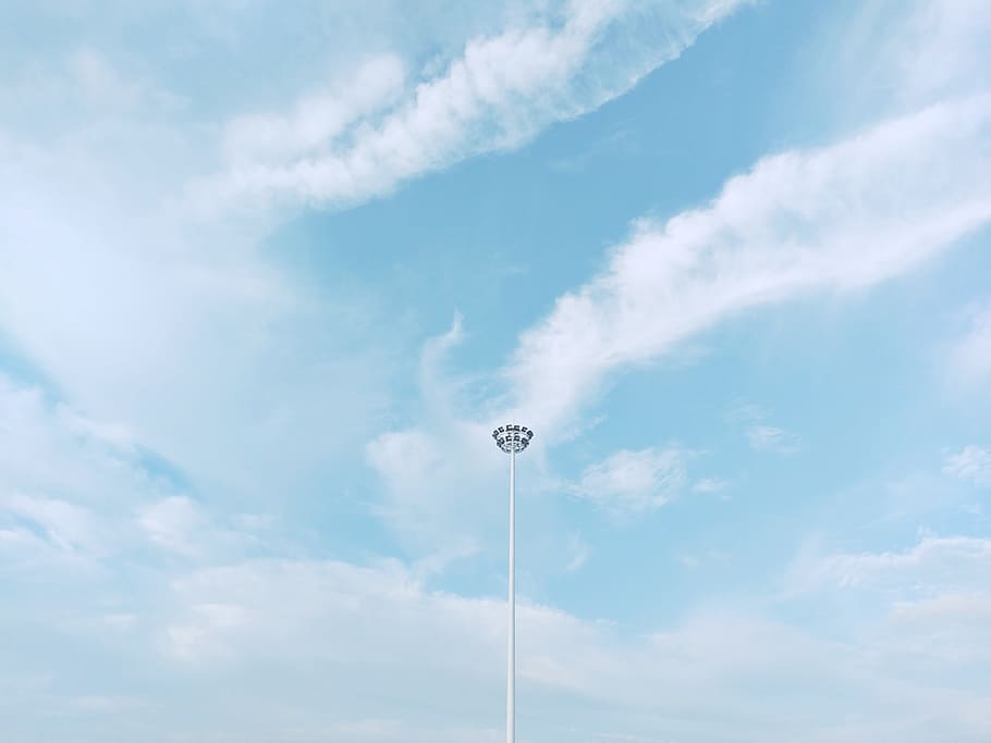 white watchtower, cloud, sky, engine, machine, motor, turbine HD wallpaper