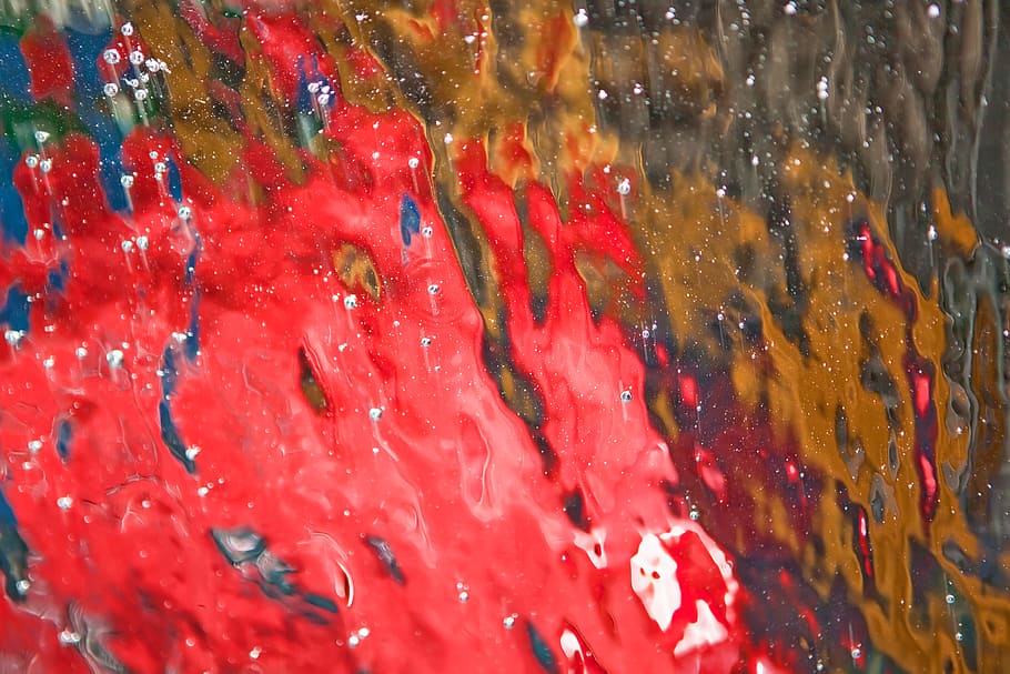 background, paint, texture, red, abstract, surface, close-up HD wallpaper