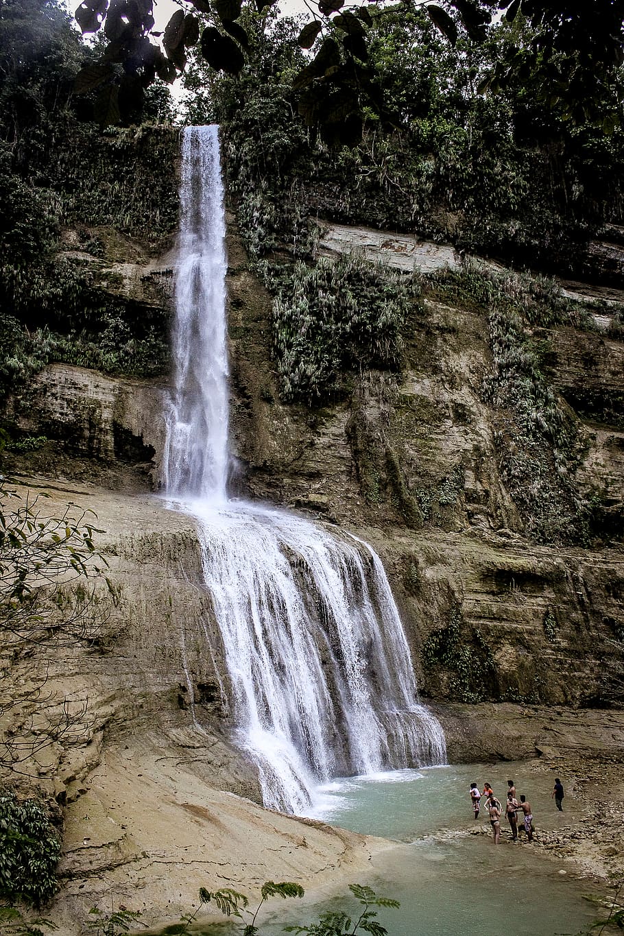 nature, falls, trees, grass, water, bohol, philippines, blogger HD wallpaper