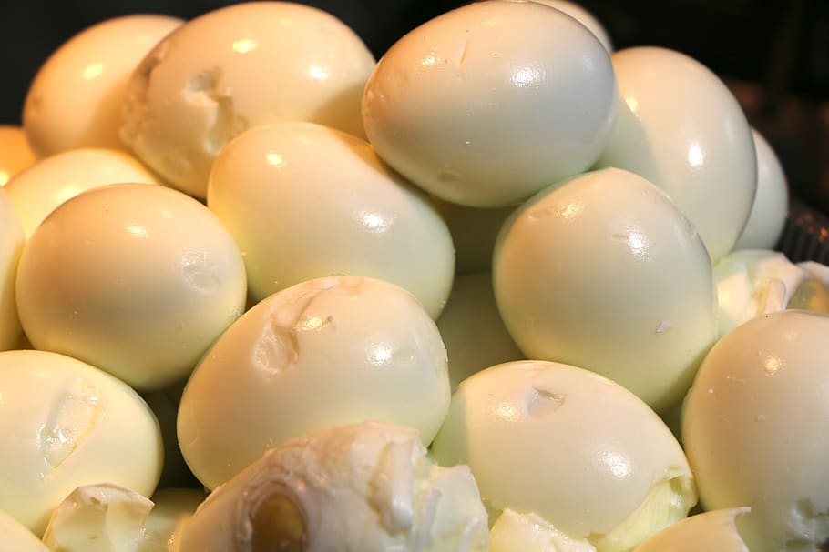 hard boiled eggs, food, protein, breakfast, healthy, hard-boiled, HD wallpaper