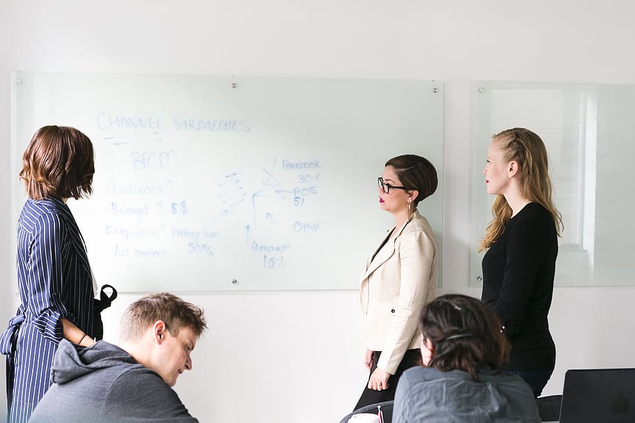 Team Whiteboard Brainstorm Photo, Women, Business, Friends, Meetings, HD wallpaper