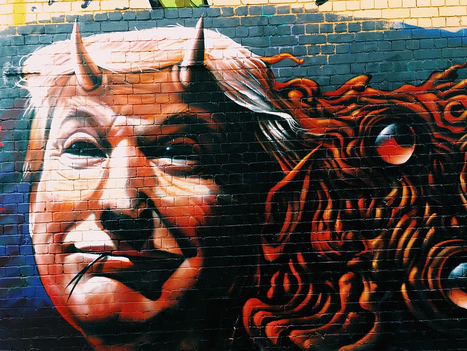 trump, representation, art and craft, no people, creativity HD wallpaper