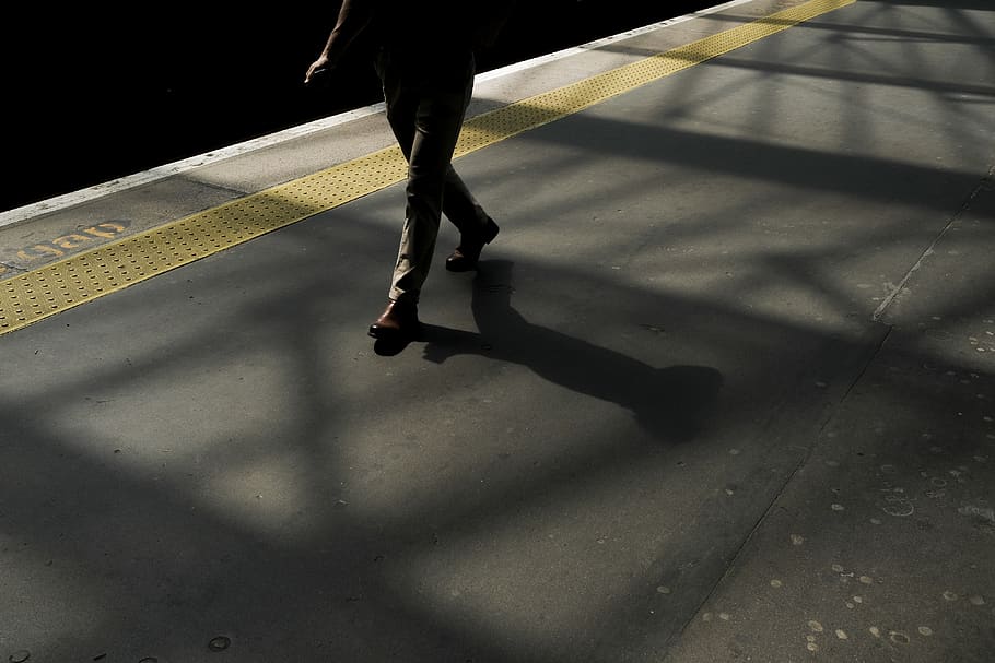 person on road, shadow, low section, human leg, body part, walking HD wallpaper