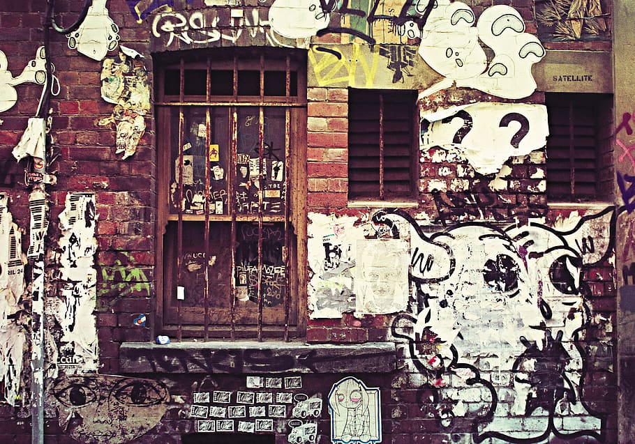 assorted-color wall graffiti paint, architecture, built structure HD wallpaper