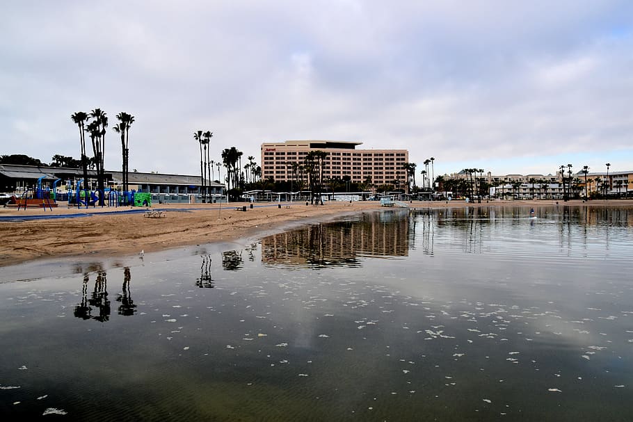 water, building, nature, puddle, town, city, urban, waterfront HD wallpaper