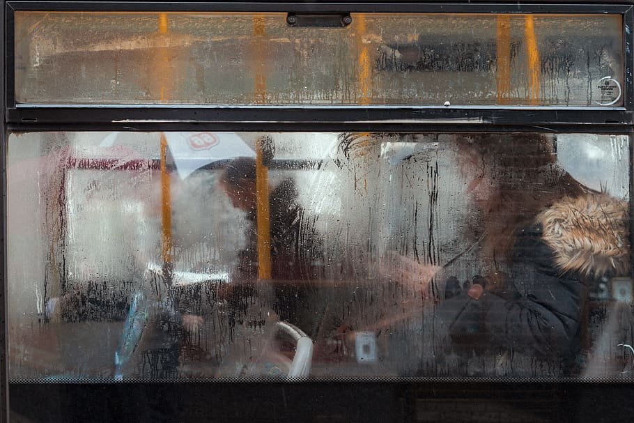 window, person, vapour, steam, glass, bus, sitting, dark, texture HD wallpaper