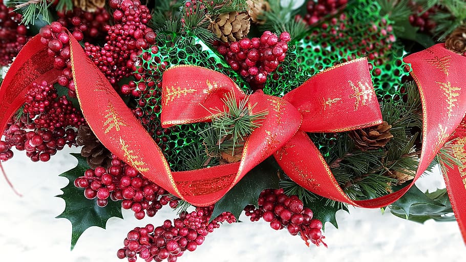 christmas, loop, red, deco, holly, plant, food and drink, fruit HD wallpaper
