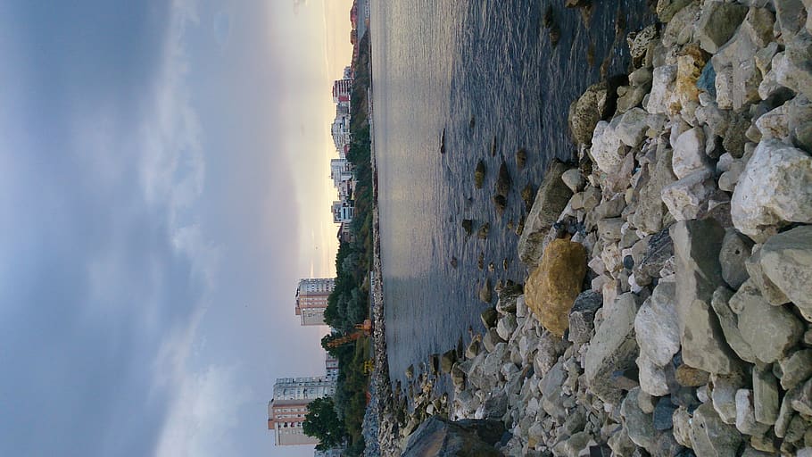 romania, constanța, sea, beach, water, sky, land, beauty in nature HD wallpaper
