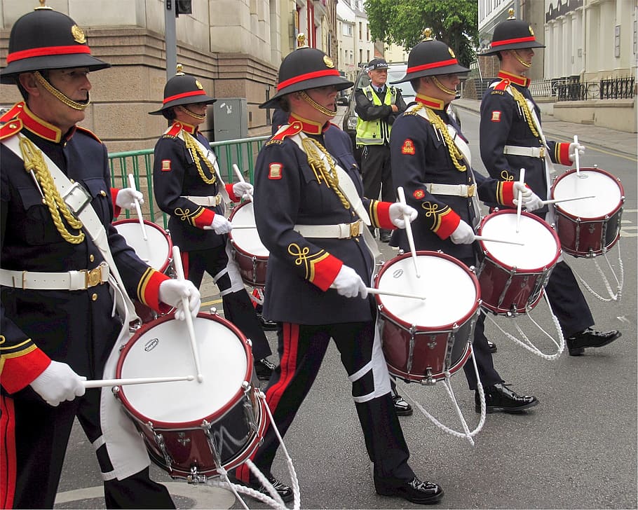 drummer, march, army, force, parade, musician, real people HD wallpaper
