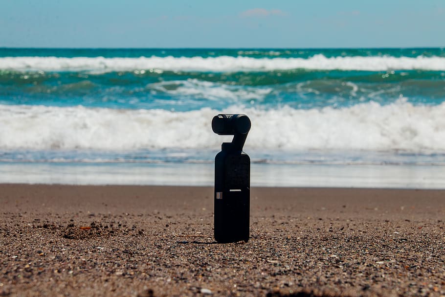 outdoors, binoculars, ocean, nature, sea, sand, scenery, camera HD wallpaper