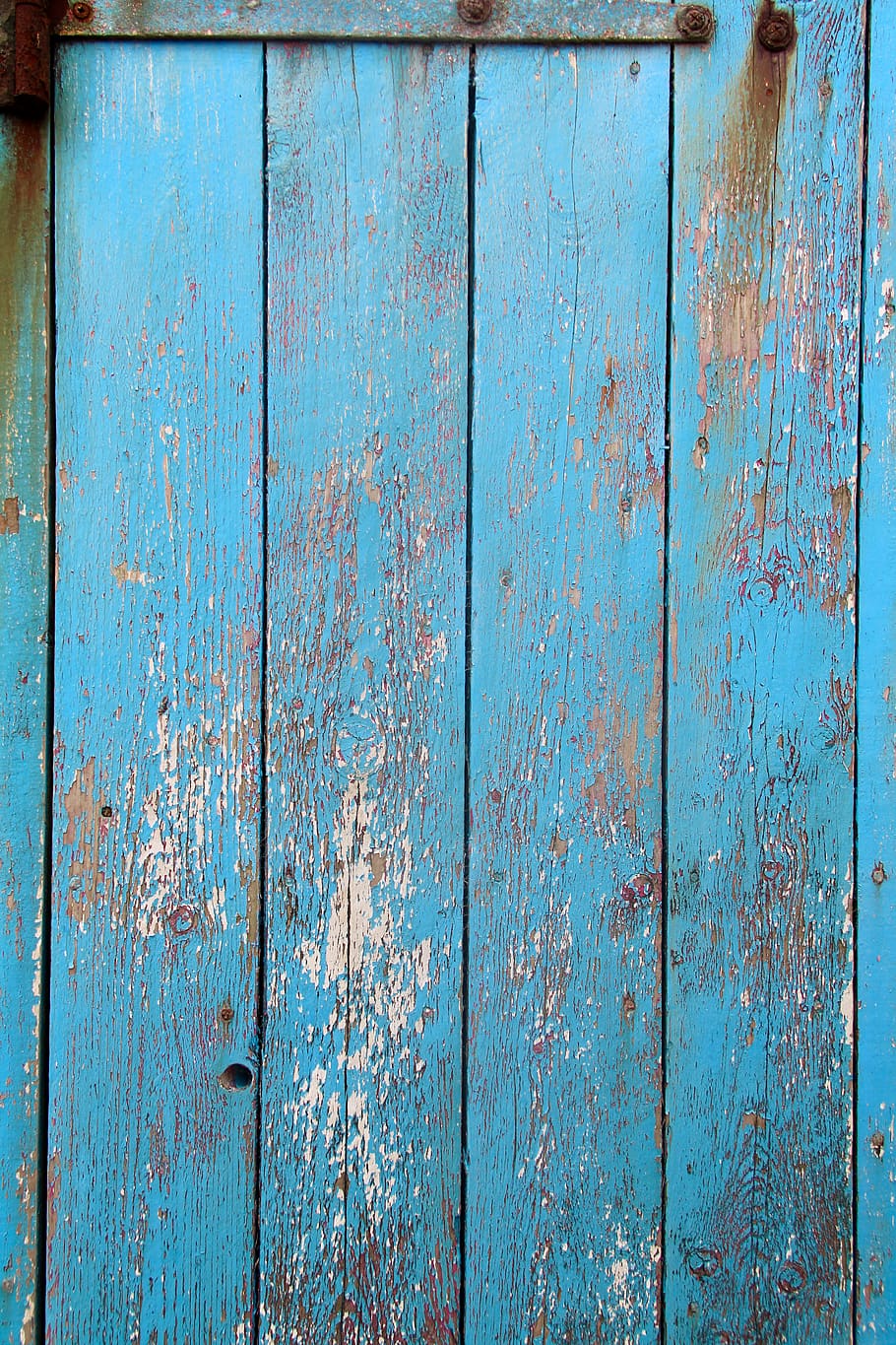 scratched, cracked, hut, beach, weathered, old, blue, door HD wallpaper
