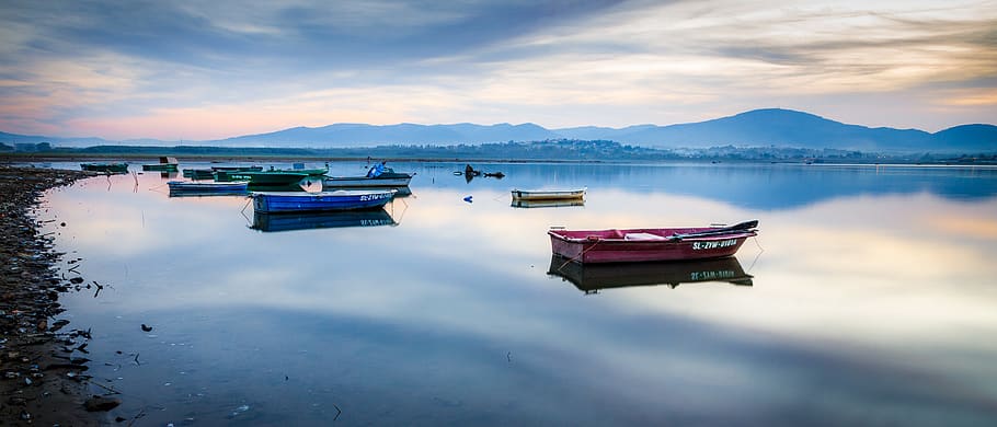 water, nautical vessel, reflection, transportation, tranquility HD wallpaper