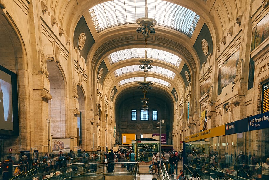 Milan Centrale station, arch, architecture, beautiful, building HD wallpaper