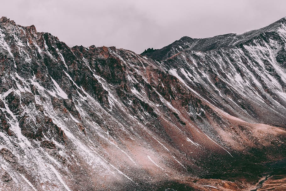 Snowy Mountains, altitude, clouds, cold, daylight, daytime, environment HD wallpaper