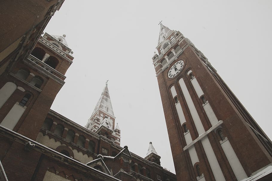 architecture, tower, building, clock tower, hungary, szeged HD wallpaper