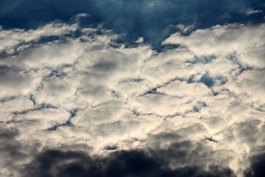 sky, evening, clouds, cloud cover, view, twilight, mood, nature HD wallpaper