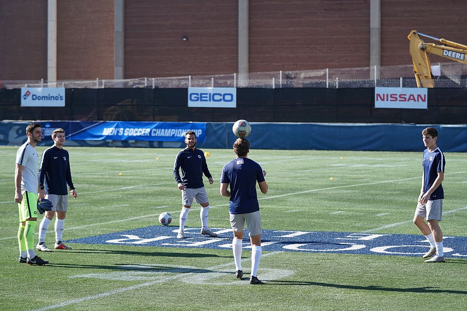 men playing soccer during daytime, sport, group of people, real people HD wallpaper
