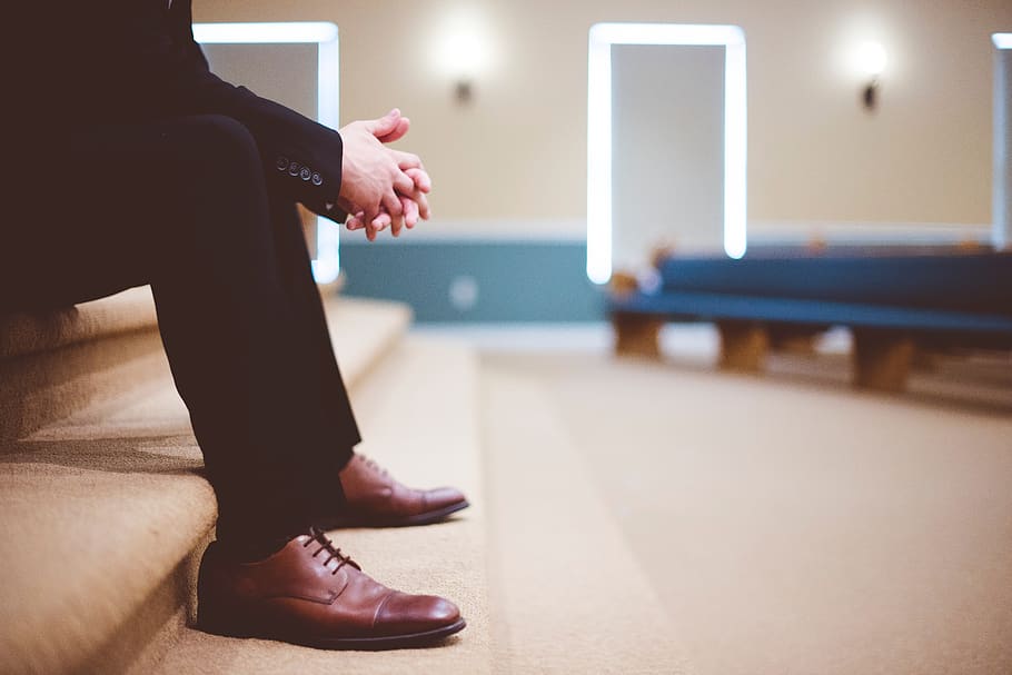people, man, sitting, pants, leather, shoes, floor, blur, indoor HD wallpaper