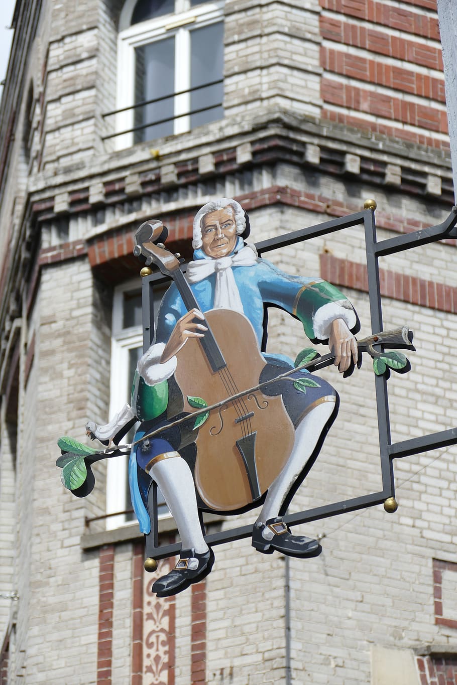 shield, advertising, advertisement, cello, cellist, music, antique HD wallpaper