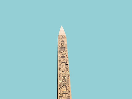 obelisk under gray clouds, business, copy space, instrument of measurement HD wallpaper