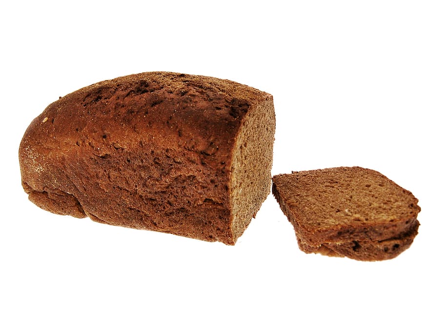bread, food, brown, black, meal, isolated, white, nobody, breakfast HD wallpaper