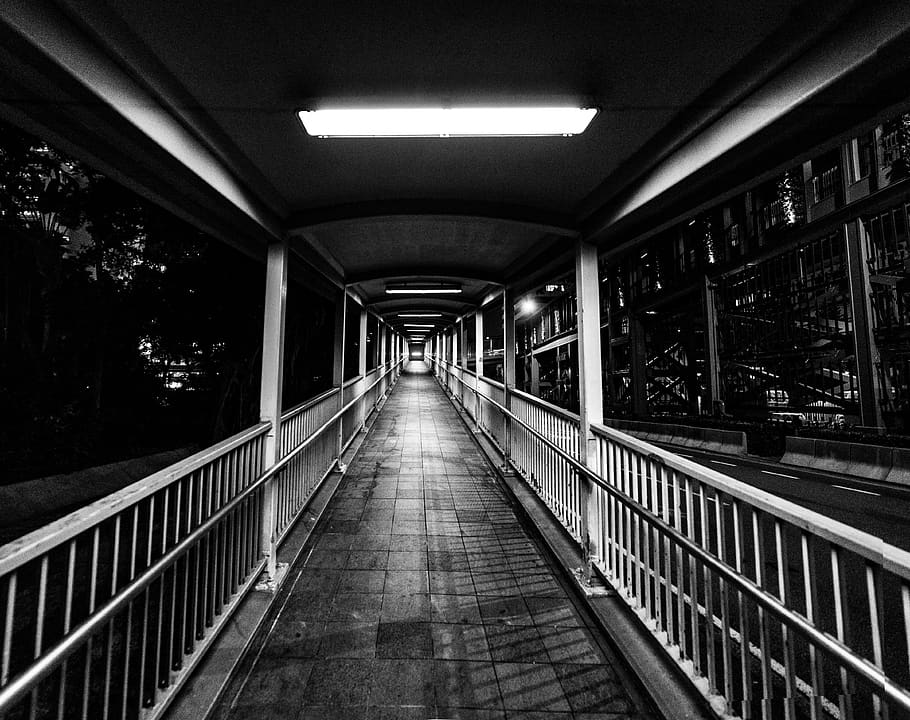 banister, handrail, railing, corridor, path, walkway, machine HD wallpaper