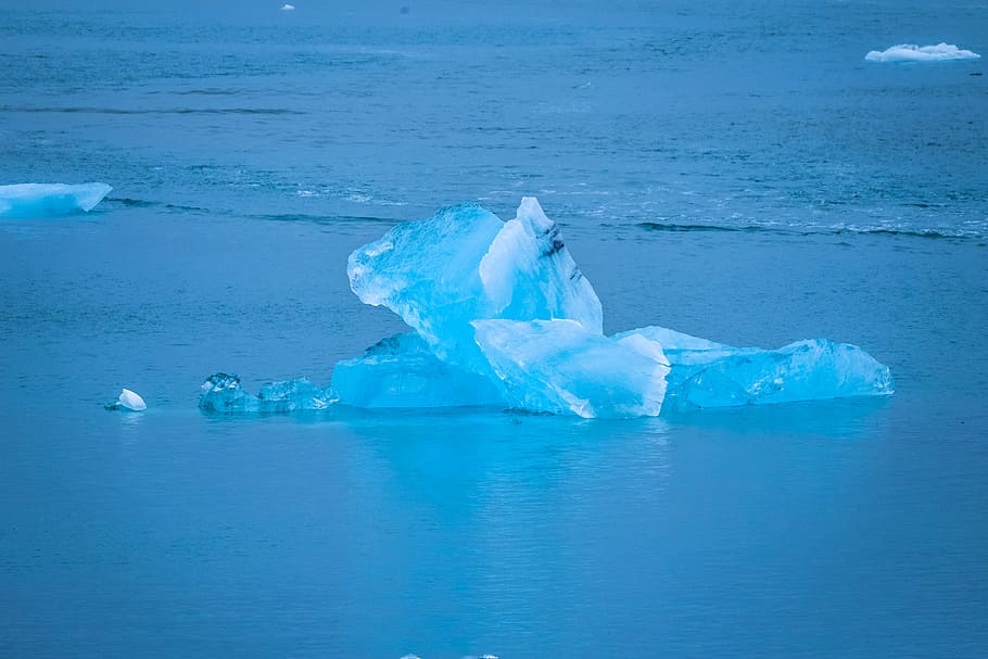 iceberg formation on sea, nature, outdoors, mountain, snow, glacier HD wallpaper