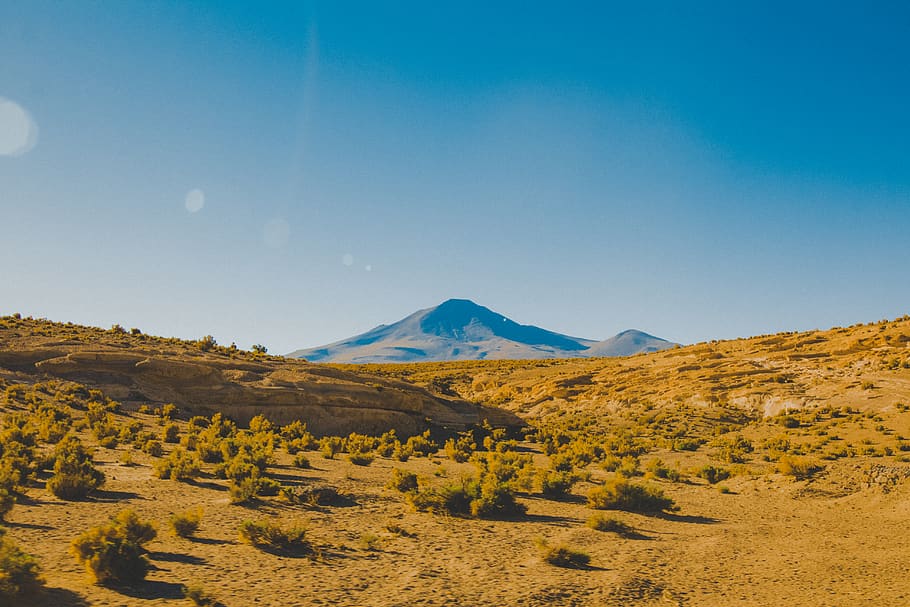 Mountain Near the Dessert, clear sky, clouds, daylight, daytime HD wallpaper
