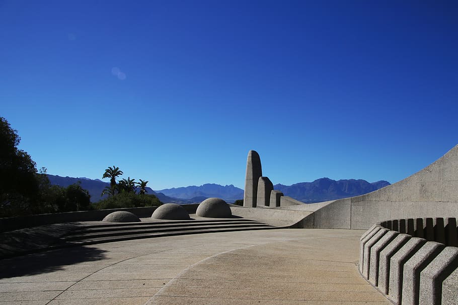 Photo of Grey Concrete Structure, architecture, blue sky, daylight HD wallpaper
